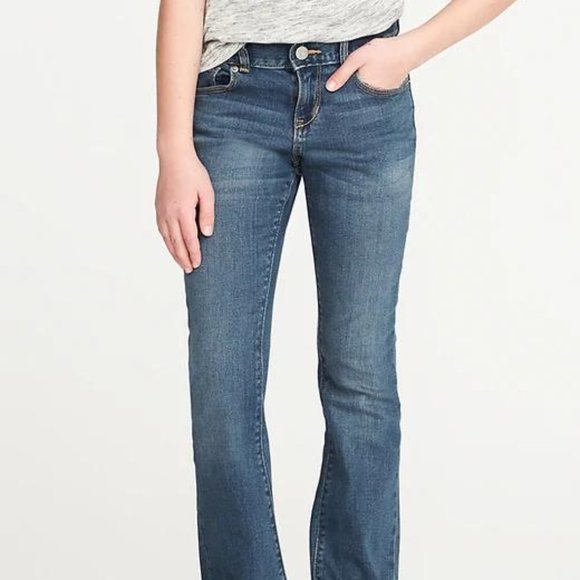 Old Navy Medium-Wash Boot-Cut Jeans for Girls - Picture 1 of 6